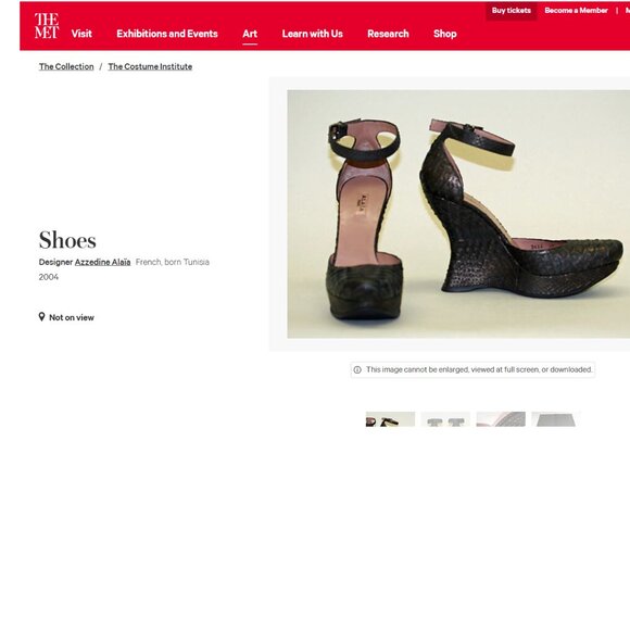 Alaia Vintage Rare Python Curved Slingback Wedge Heels - Picture 2 of 16